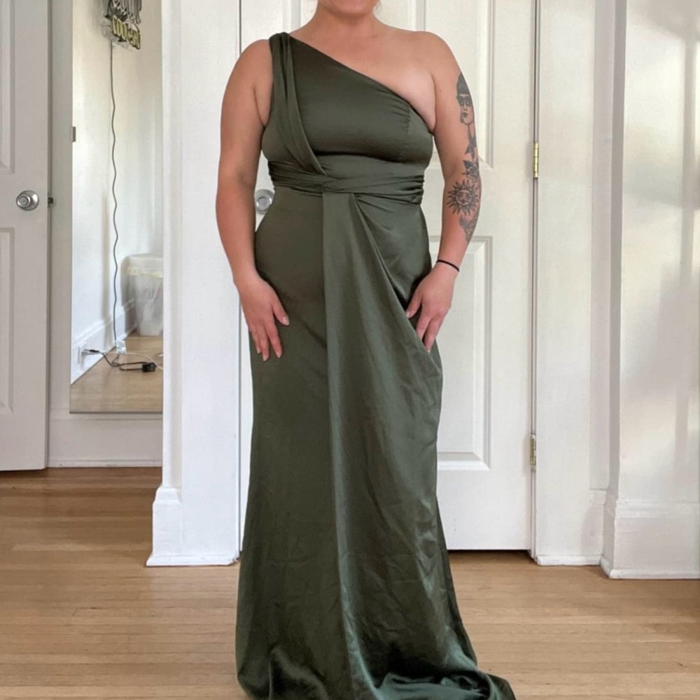 Olive Green Formal Dress